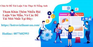 Đề Tài Luận Văn Thạc Sĩ Tiếng Anh